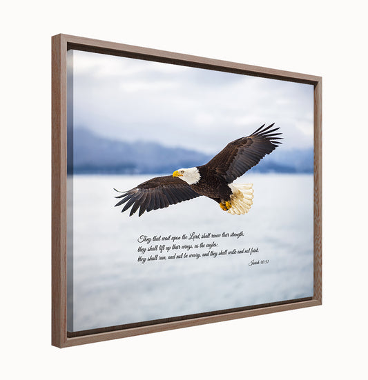 "They That Wait Upon The Lord" Framed Canvas