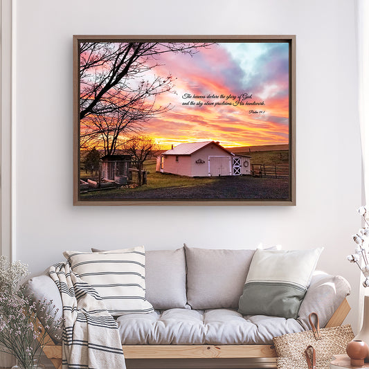 "The Heavens Declare" Framed Canvas