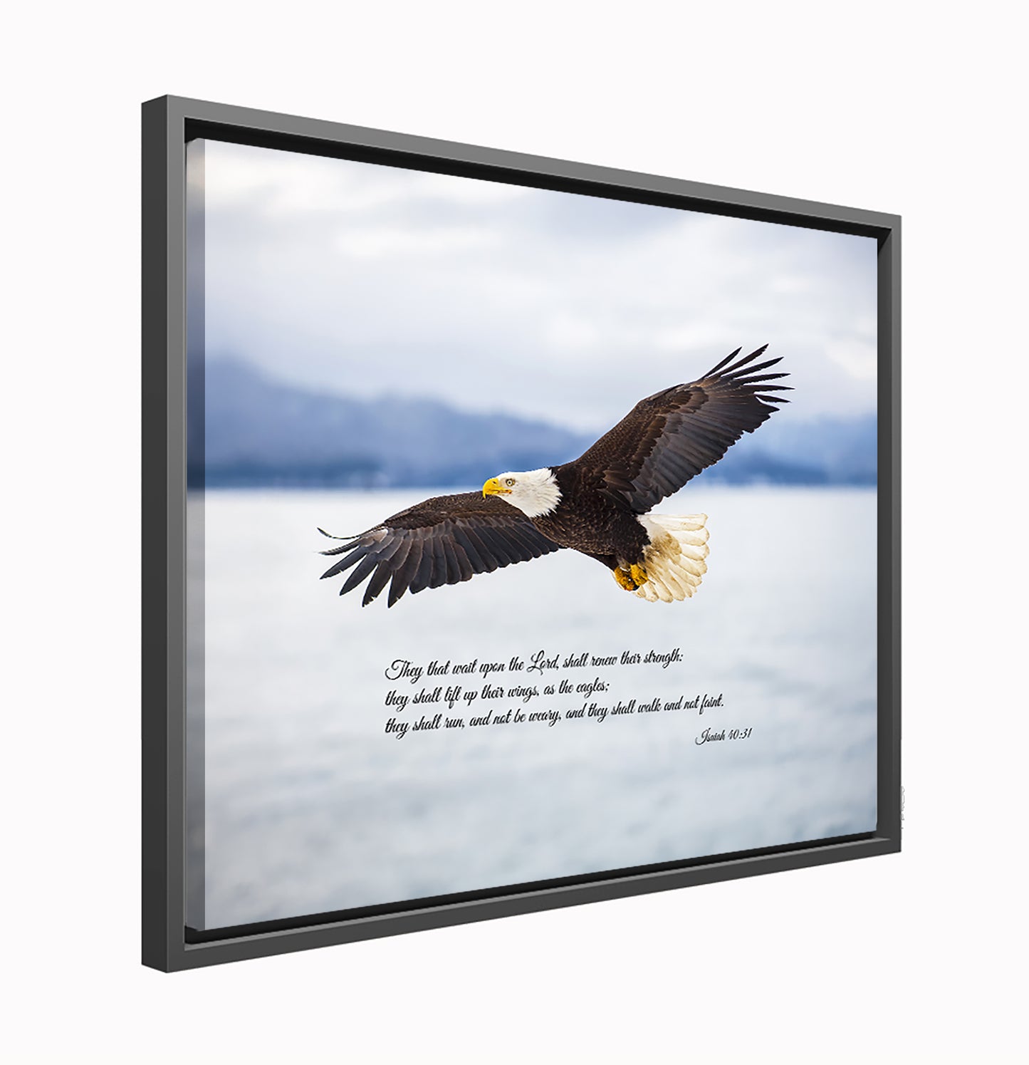 "They That Wait Upon The Lord" Framed Canvas