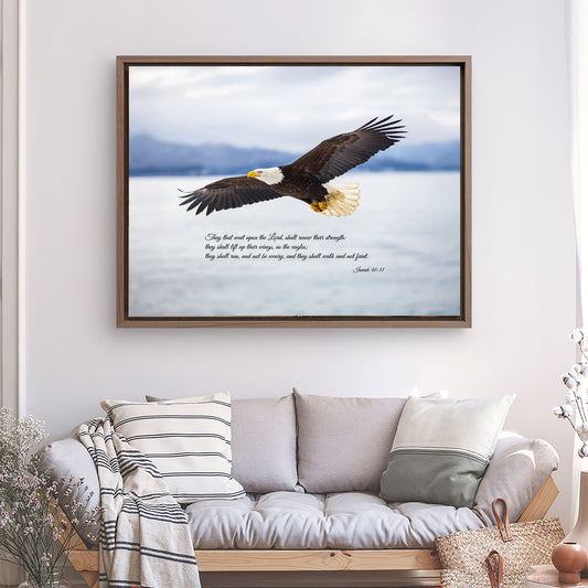 "They That Wait Upon The Lord" Framed Canvas