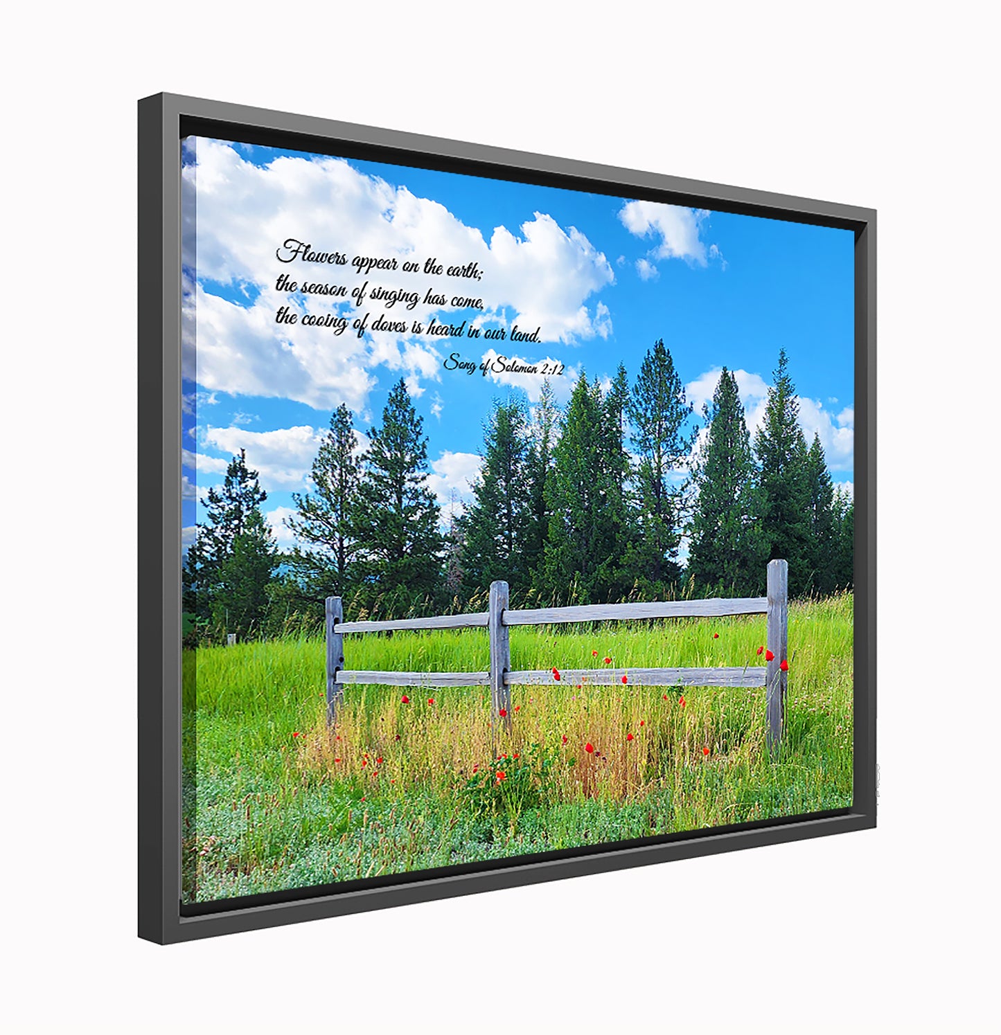 "The Season of Singing Has Come" Framed Canvas
