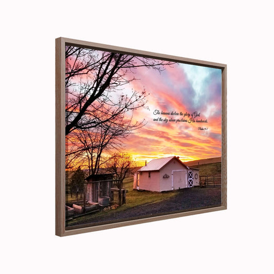 "The Heavens Declare" Framed Canvas