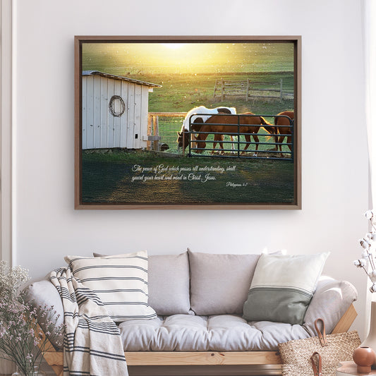 "The Peace of God" Framed Canvas