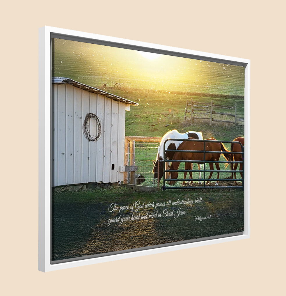 "The Peace of God" Framed Canvas